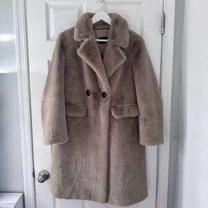 Tan Faux Fur Teddy Coat